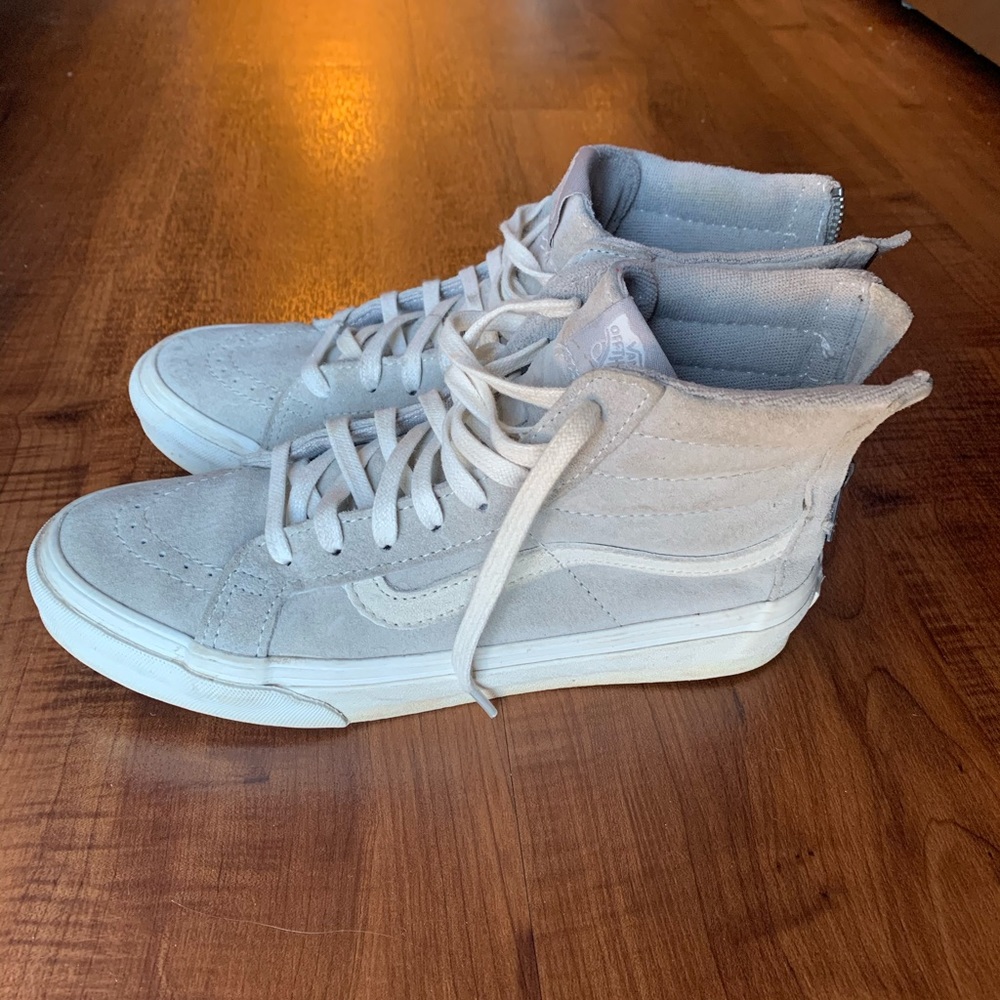 Vans Sk8-Hi Gray Suede Shoes